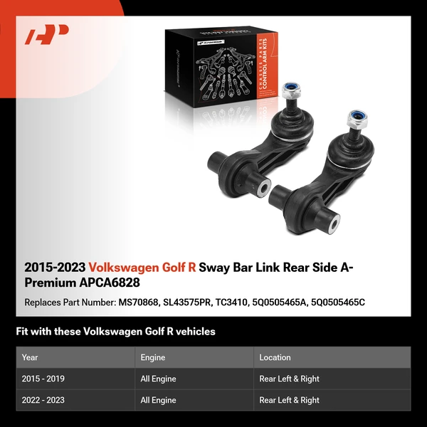 2015-2023 Volkswagen Golf R Sway Bar Link Rear Side A-Premium APCA6828