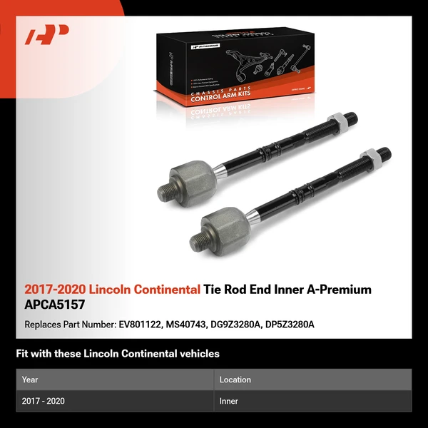 2017-2020 Lincoln Continental Tie Rod End Inner A-Premium APCA5157
