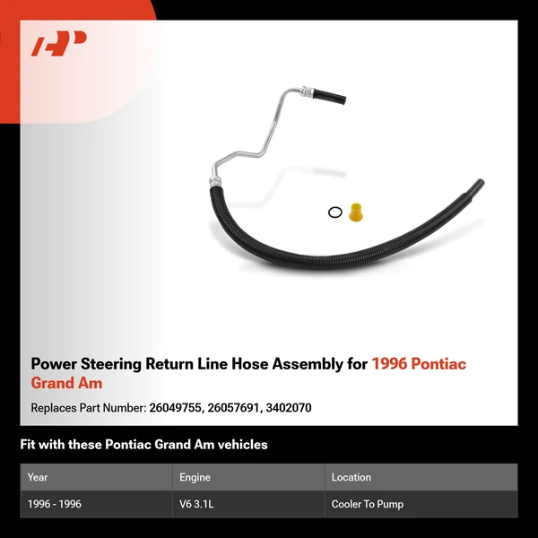 Power Steering Return Line Hose Assembly for 1996 Pontiac Grand Am
