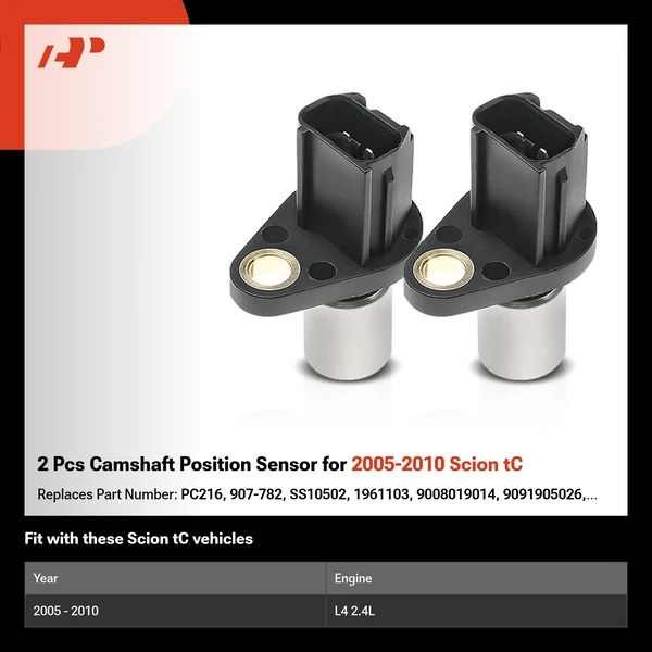 2 Pcs Camshaft Position Sensor for 2005-2010 Scion tC