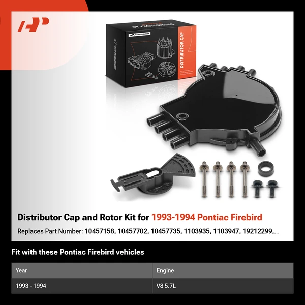 Distributor Cap and Rotor Kit for 1993-1994 Pontiac Firebird