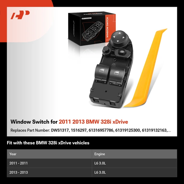 Window Switch for 2011 2013 BMW 328i xDrive