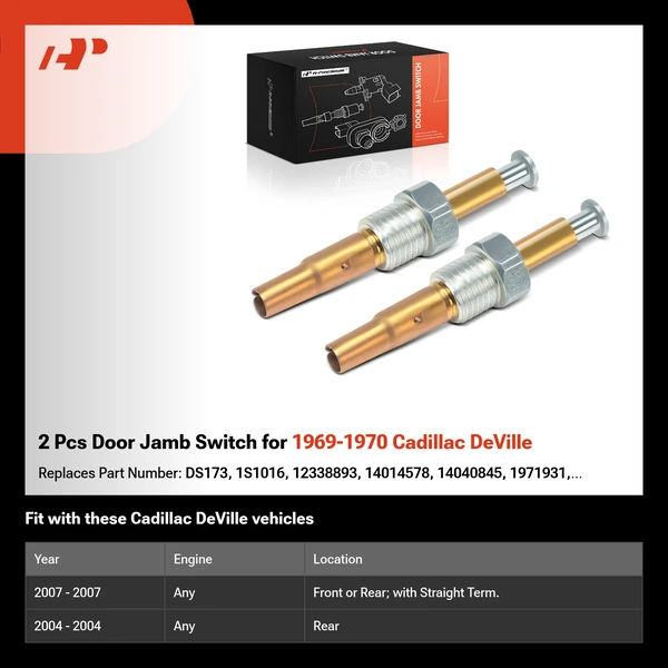 2 Pcs Door Jamb Switch for 1969-1970 Cadillac DeVille