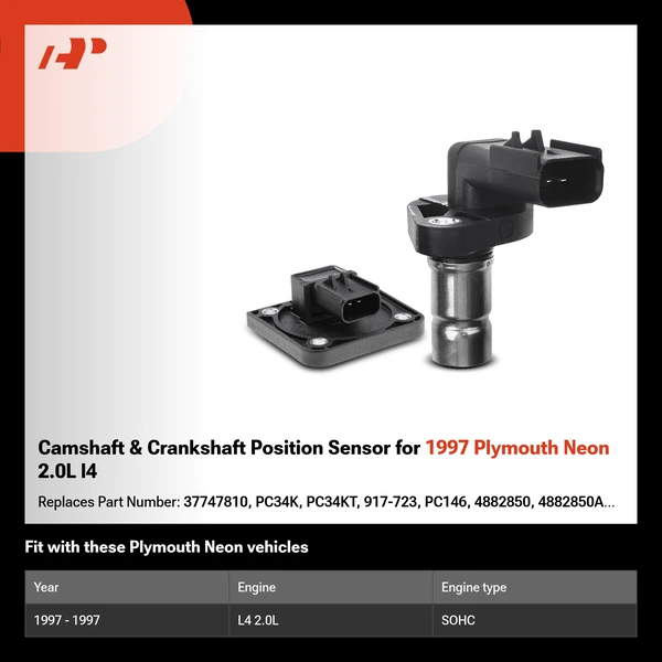 Camshaft & Crankshaft Position Sensor for 1997 Plymouth Neon 2.0L l4