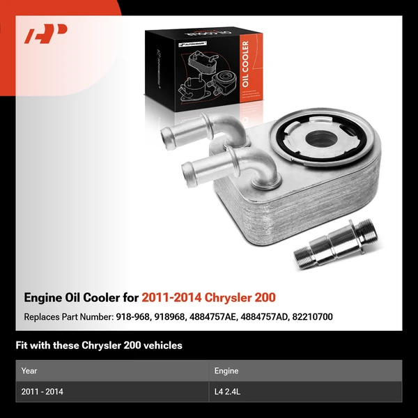 Engine Oil Cooler for 2011-2014 Chrysler 200