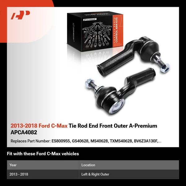 2013-2018 Ford C-Max Tie Rod End Front Outer A-Premium APCA4082