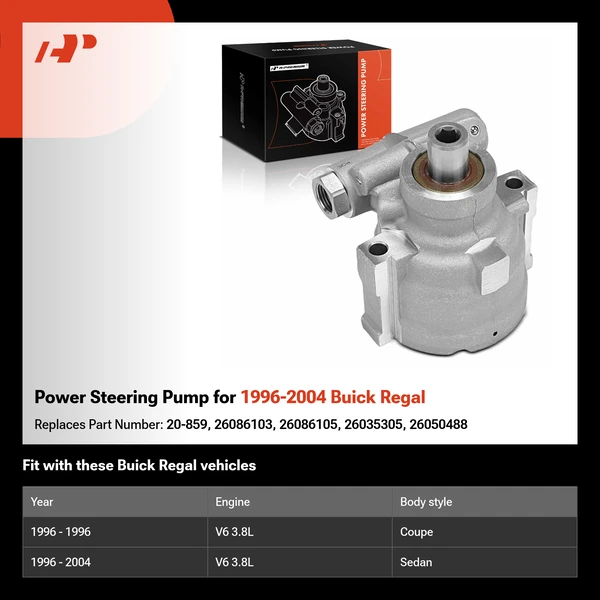 Power Steering Pump for 1996-2004 Buick Regal