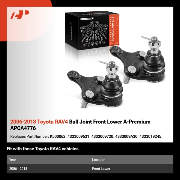 2006-2018 Toyota RAV4 Ball Joint Front Lower A-Premium APCA4776