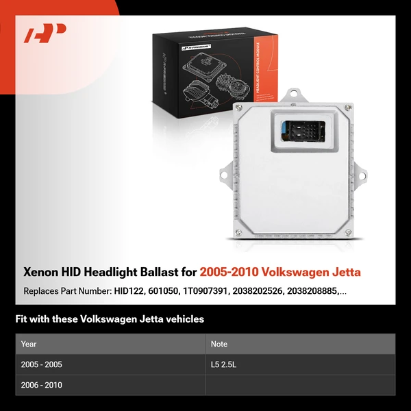Xenon HID Headlight Ballast for 2005-2010 Volkswagen Jetta