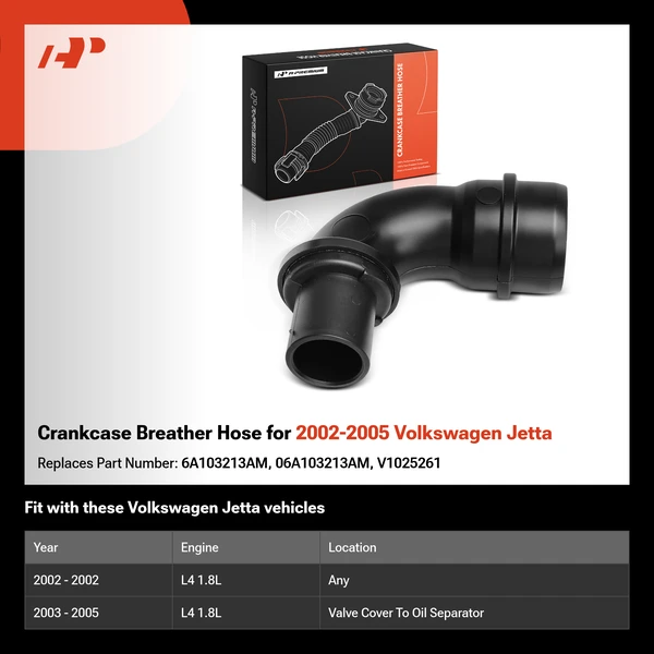 Crankcase Breather Hose for 2002-2005 Volkswagen Jetta