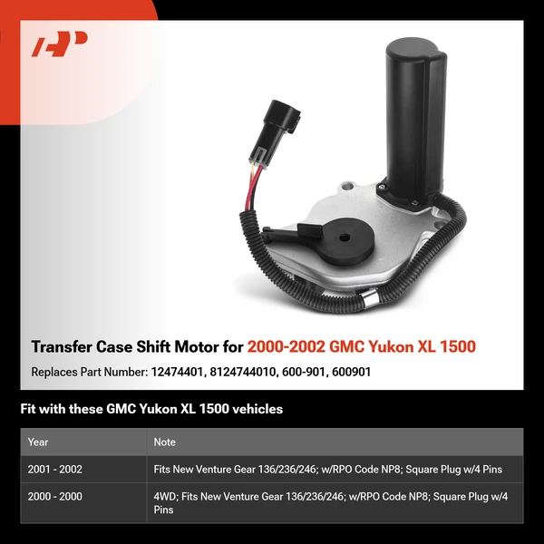 Transfer Case Shift Motor for 2000-2002 GMC Yukon XL 1500