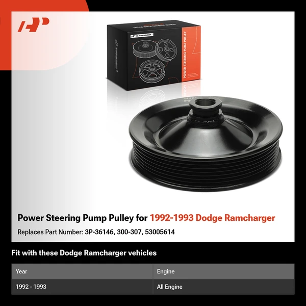Power Steering Pump Pulley for 1992-1993 Dodge Ramcharger