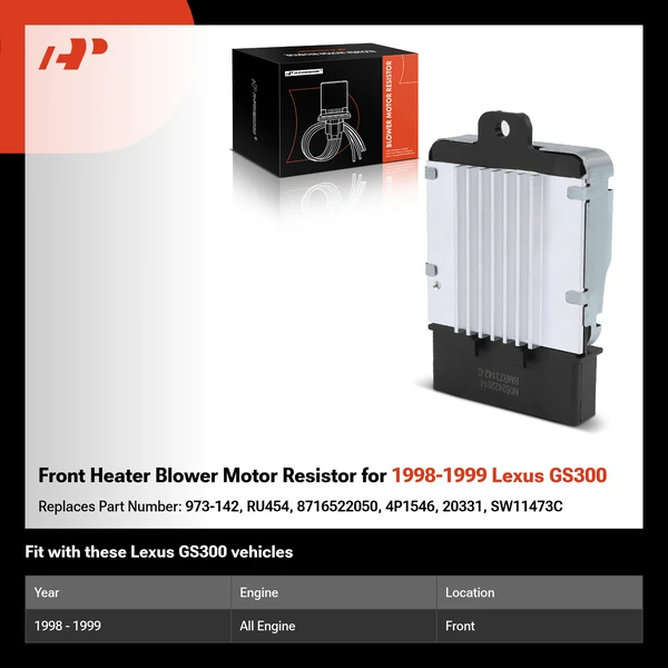 Front Heater Blower Motor Resistor for 1998-1999 Lexus GS300