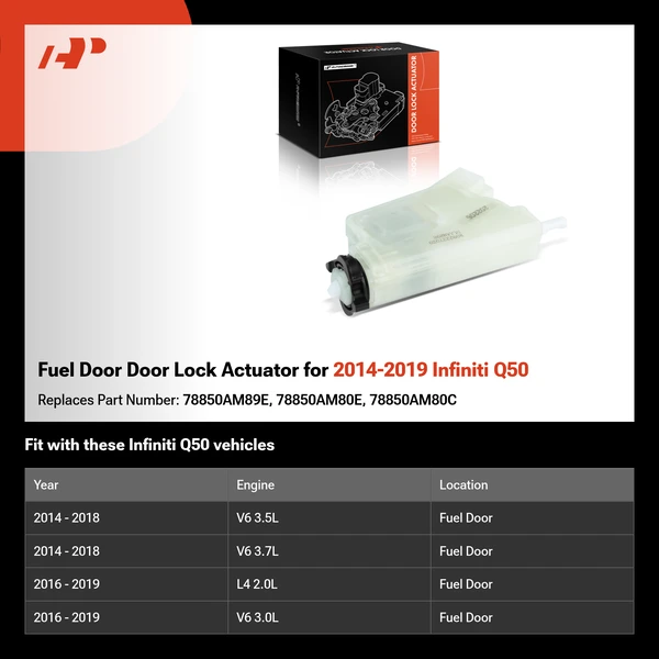 Fuel Door Door Lock Actuator for 2014-2019 Infiniti Q50