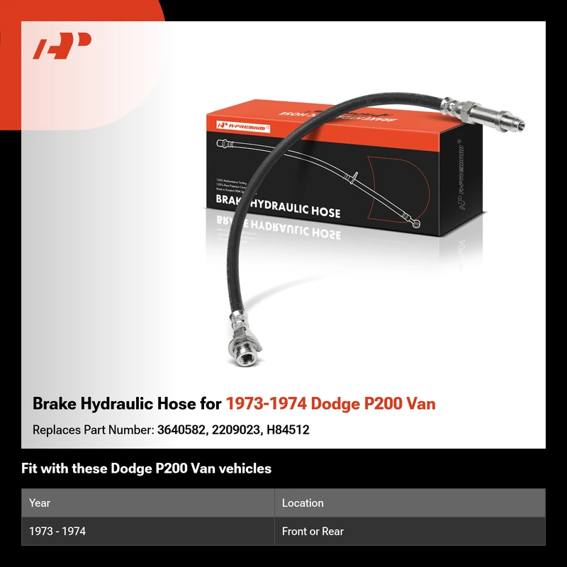 Brake Hydraulic Hose for 1973-1974 Dodge P200 Van