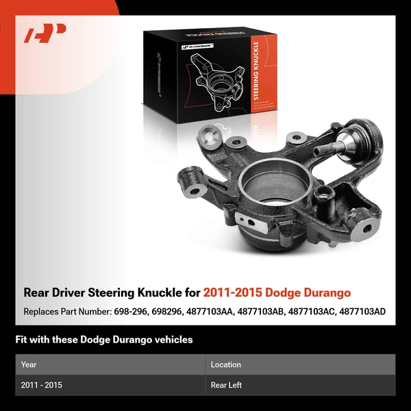 Rear Driver Steering Knuckle for 2011-2015 Dodge Durango