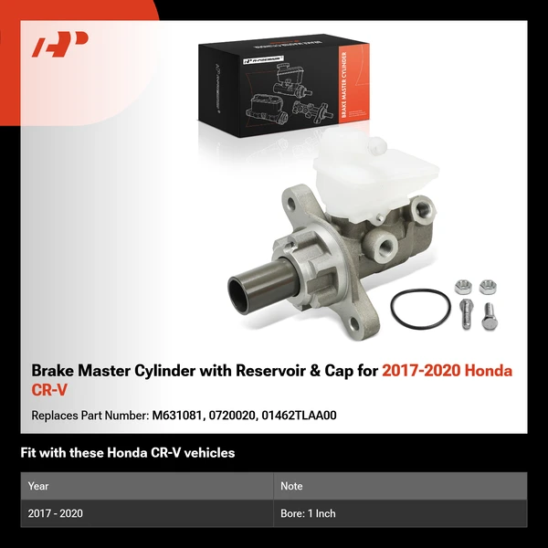 Brake Master Cylinder with Reservoir & Cap for 2017-2020 Honda CR-V