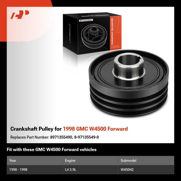 Crankshaft Pulley for 1998 GMC W4500 Forward