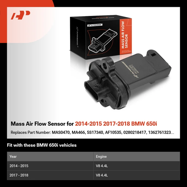 Mass Air Flow Sensor for 2014-2015 2017-2018 BMW 650i