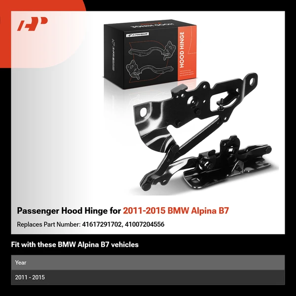 Passenger Hood Hinge for 2011-2015 BMW Alpina B7