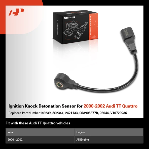 Ignition Knock Detonation Sensor for 2000-2002 Audi TT Quattro