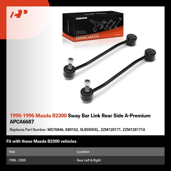 1995-1996 Mazda B2300 Sway Bar Link Rear Side A-Premium APCA6687