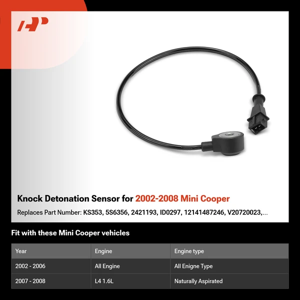 Knock Detonation Sensor for 2002-2008 Mini Cooper