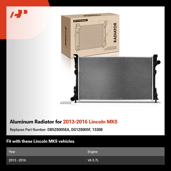 Aluminum Radiator for 2013-2016 Lincoln MKS