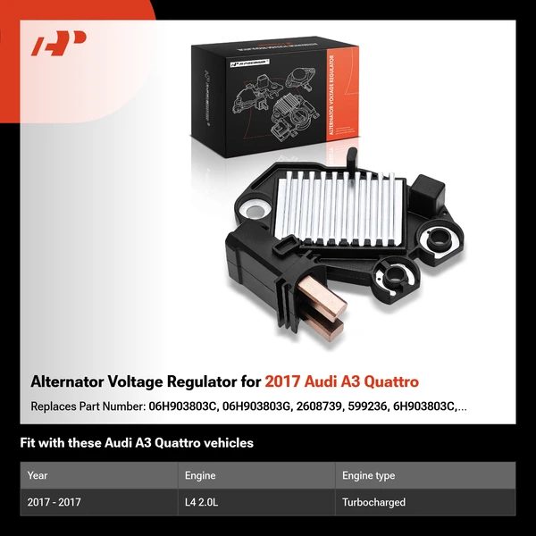 Alternator Voltage Regulator for 2017 Audi A3 Quattro