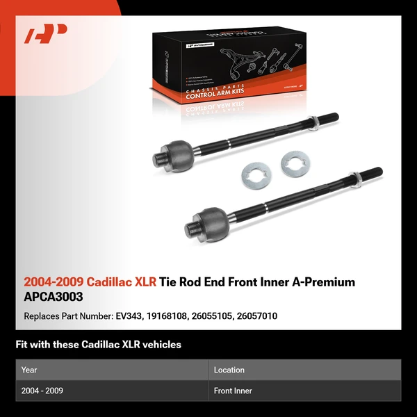 2004-2009 Cadillac XLR Tie Rod End Front Inner A-Premium APCA3003
