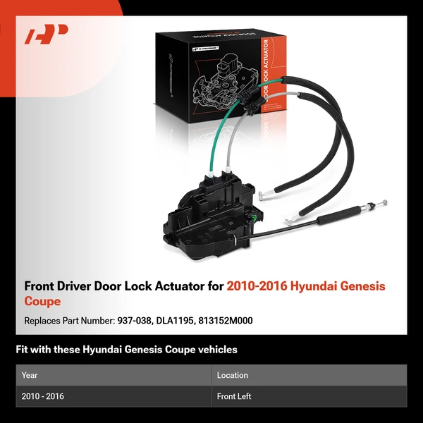 Front Driver Door Lock Actuator for 2010-2016 Hyundai Genesis Coupe