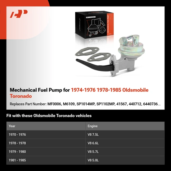 Mechanical Fuel Pump for 1974-1976 1978-1985 Oldsmobile Toronado