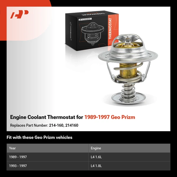 Engine Coolant Thermostat for 1989-1997 Geo Prizm