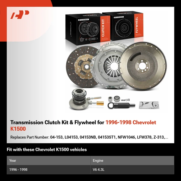 Transmission Clutch Kit & Flywheel for 1996-1998 Chevrolet K1500