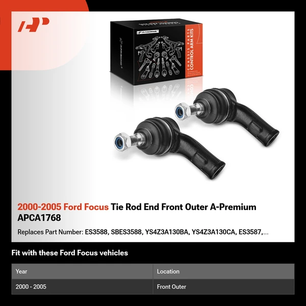 2000-2005 Ford Focus Tie Rod End Front Outer A-Premium APCA1768