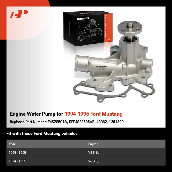 Engine Water Pump for 1994-1995 Ford Mustang