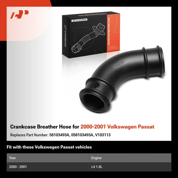 Crankcase Breather Hose for 2000-2001 Volkswagen Passat