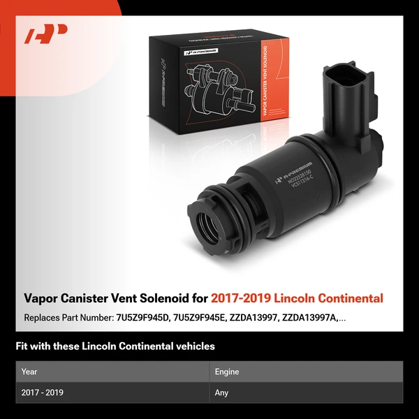 Vapor Canister Vent Solenoid for 2017-2019 Lincoln Continental