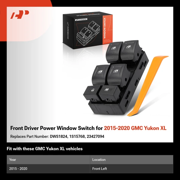 Front Driver Power Window Switch for 2015-2020 GMC Yukon XL