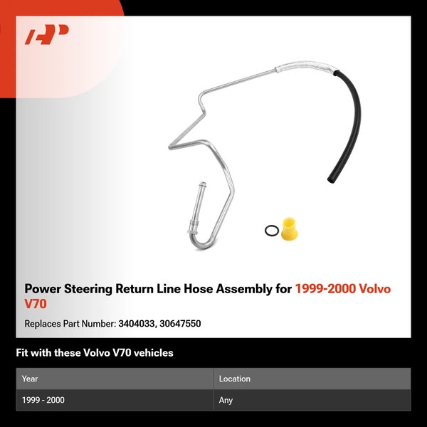 Power Steering Return Line Hose Assembly for 1999-2000 Volvo V70