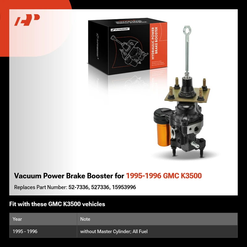 Vacuum Power Brake Booster for 1995-1996 GMC K3500
