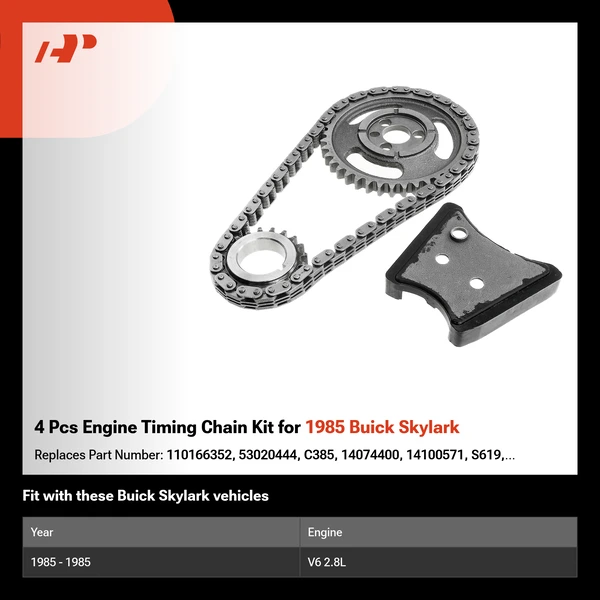 4 Pcs Engine Timing Chain Kit for 1985 Buick Skylark