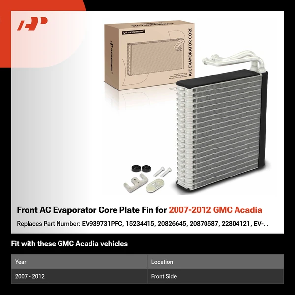 Front AC Evaporator Core Plate Fin for 2007-2012 GMC Acadia