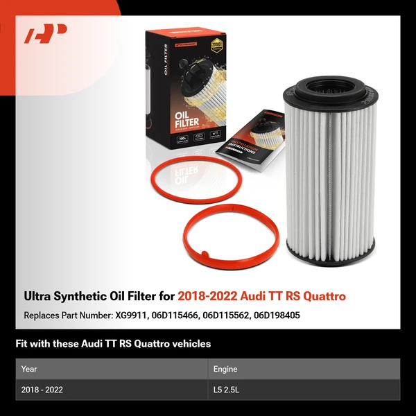 Ultra Synthetic Oil Filter for 2018-2022 Audi TT RS Quattro