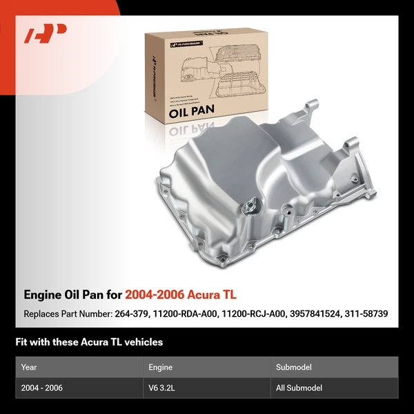 Engine Oil Pan for 2004-2006 Acura TL