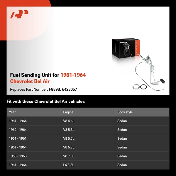 Fuel Sending Unit for 1961-1964 Chevrolet Bel Air
