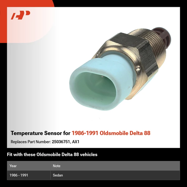 Temperature Sensor for 1986-1991 Oldsmobile Delta 88