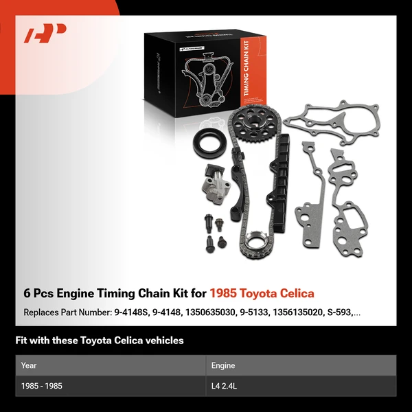 6 Pcs Engine Timing Chain Kit for 1985 Toyota Celica