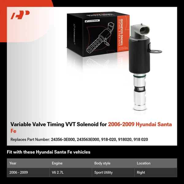 Variable Valve Timing VVT Solenoid for 2006-2009 Hyundai Santa Fe
