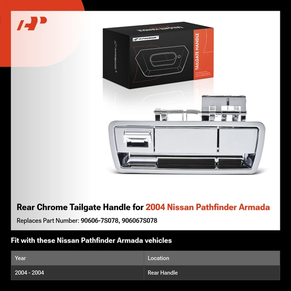 Rear Chrome Tailgate Handle for 2004 Nissan Pathfinder Armada